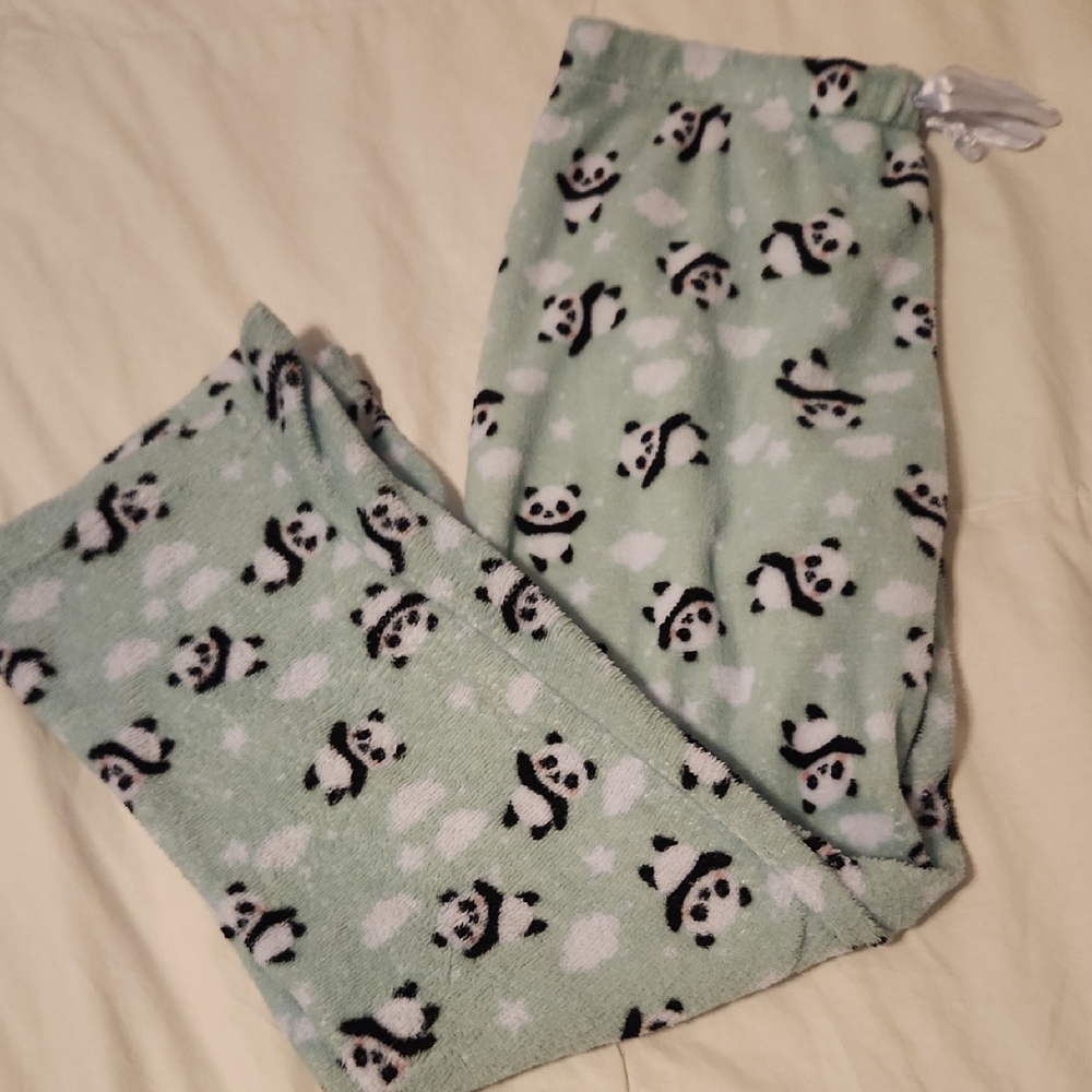 Bobbie Brooks Green Panda Kids Pajama Bottoms